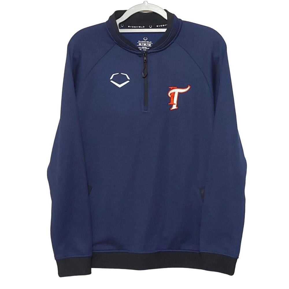 Evoshield Mens Navy Blue‎ Quarter Zip Pullover Athletic Training Jacket Size M